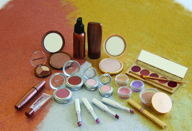 A Range of mineral-based  cosmetics