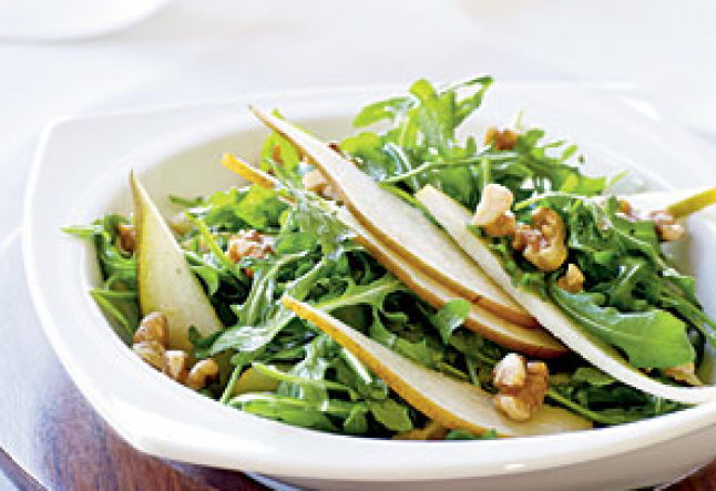 arugula and fresh pear salad