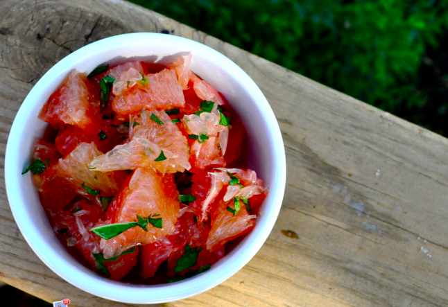 pomelo and celeri salad