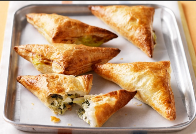 kale and spinach turnovers