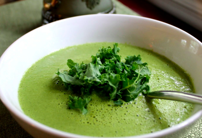 raw vegan kale soup