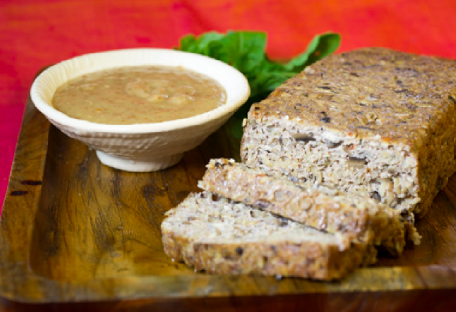 holiday nut roast with vegan gravy