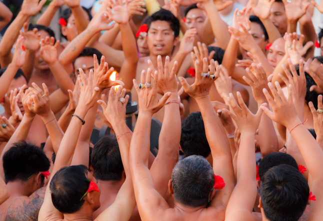 kecak tari sanghyang fire traditional dance in bali