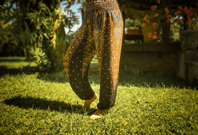 bohemian island's 100% cotton harem pants