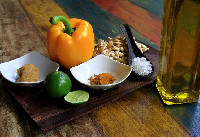 veggie snack with cashew dip