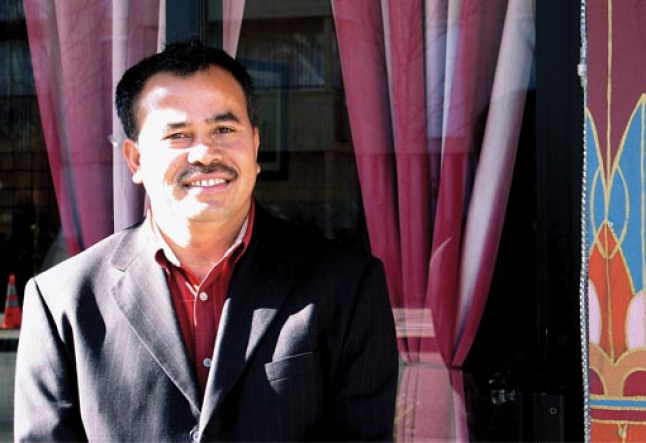 rajen thapa, owner of taste of the himalayas restaurant in berkeley california