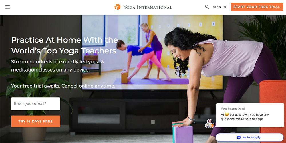 at home yoga platforms with classes in all levels