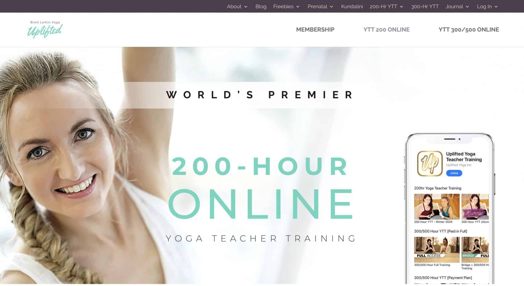 captura de la website, mujer rubia con pelo rizado, mejor yoga en línea entrenamiento para profesores YTT Alliance certificado
Escuela Internacional de Yoga Online
Hacerse profesor o profesora de yoga con un curso de monitor intensivo en linea