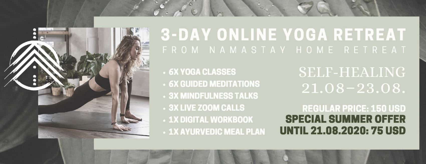 flyer woman self paced healing yoga online retreat