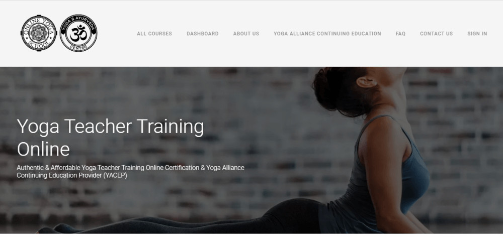 Website screenshoot of online yoga school
yoga certification program online