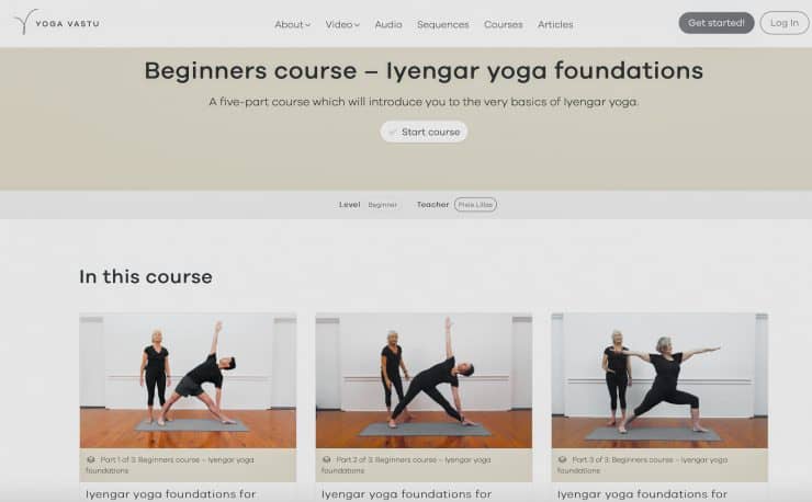 screenshot home page website yoga Yoga Certification Programs Online