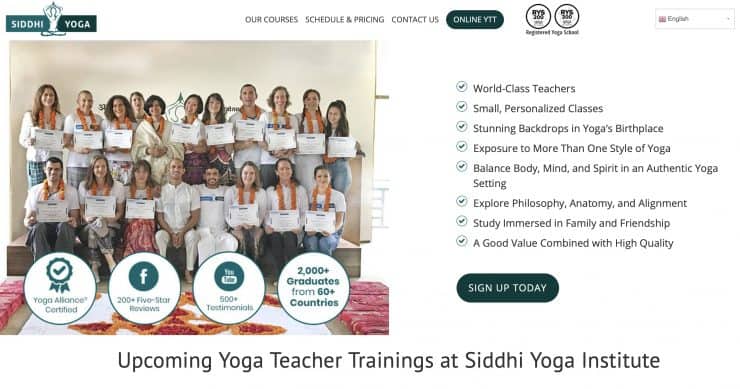 group of students with certificate Yoga Certification Programs Online