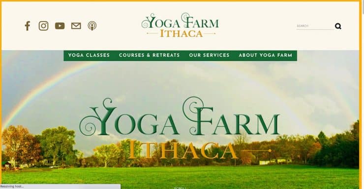 screenshot website farm rainbow yoga green grass