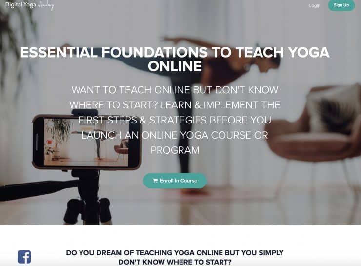 screenshot iphone on a stand with yoga teacher in a pose best take YTT RYAT Alliance