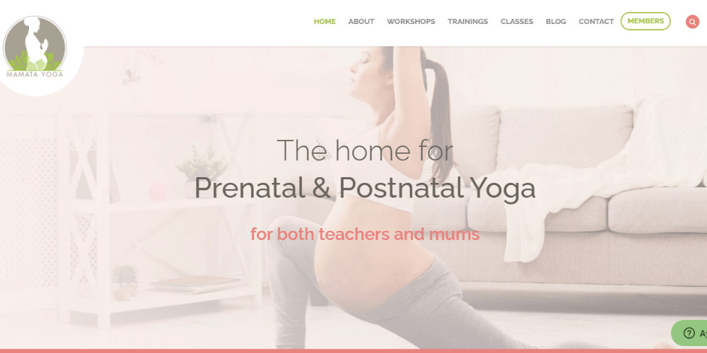 screen shot of website mother to be
