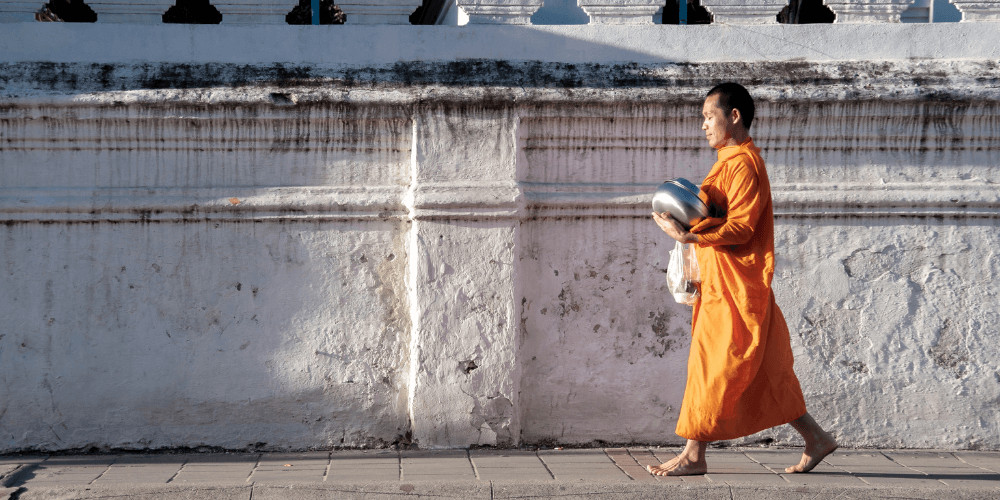monk walking
the vow of silence