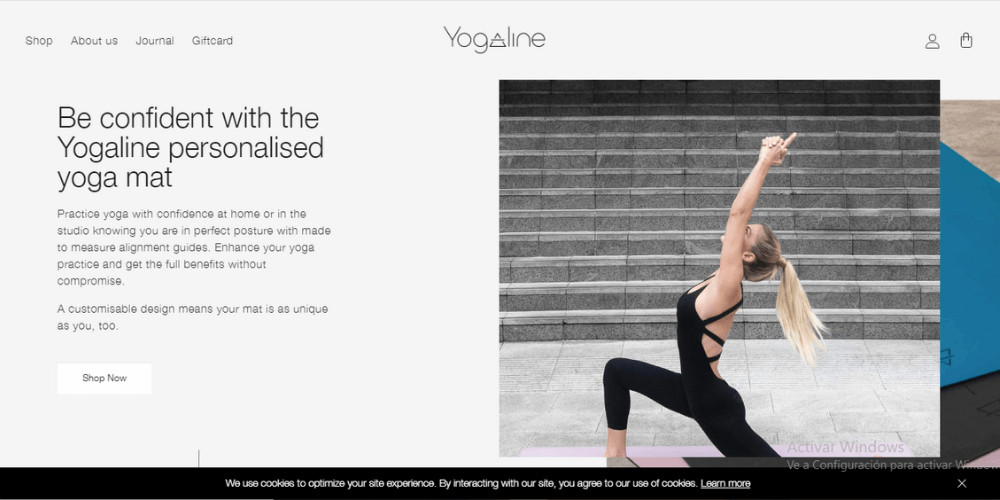 capture d'écran du site Web Yoga Line