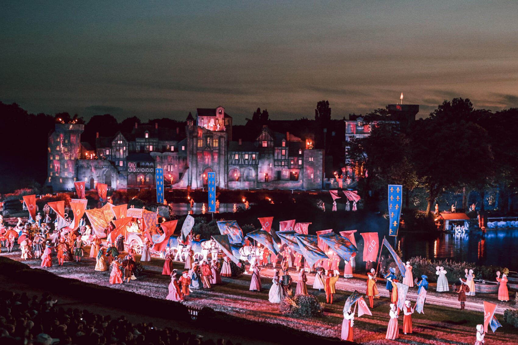 Cinéscénie show at theme park Puy Du Fou France Medieval park