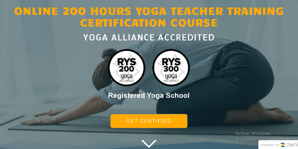 website screenshot of Siddhi online yoga teacher training instructor certification