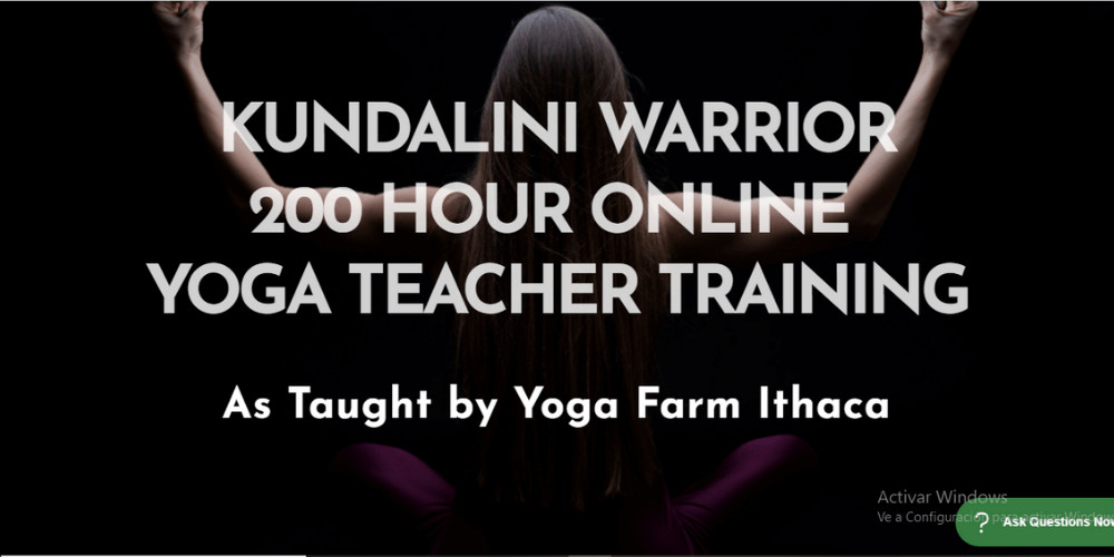 website screenshot of Kundalini Warrior