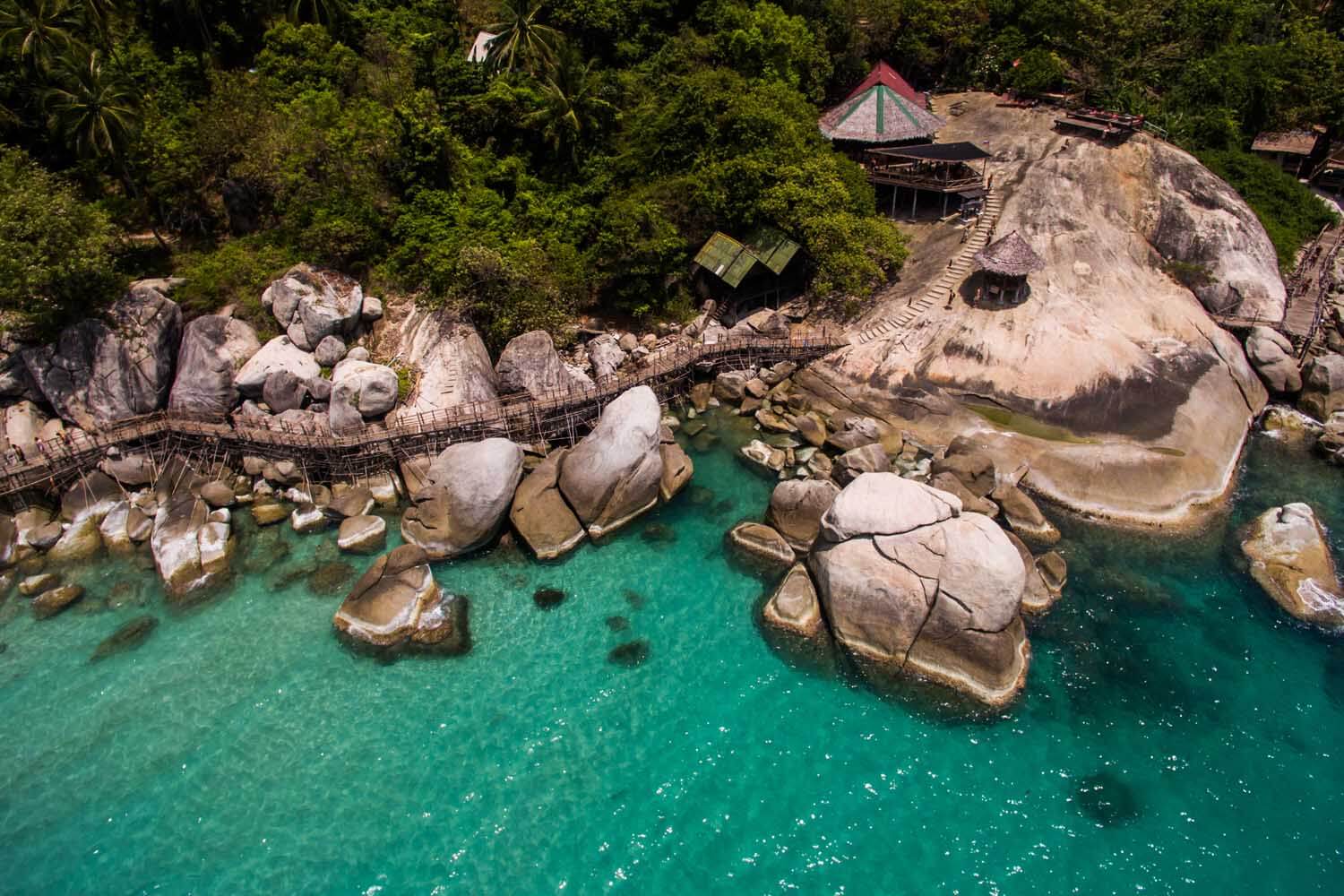 drone view pure flow yoga ko phangan