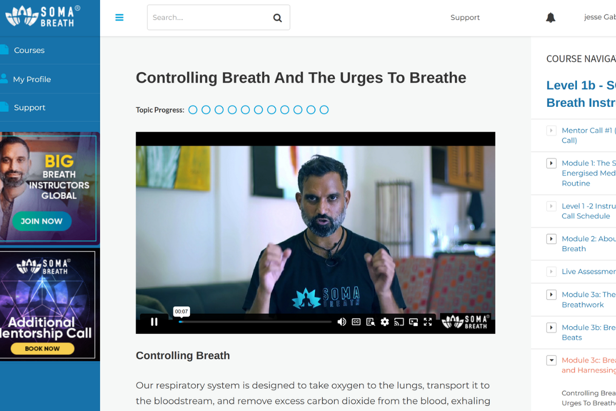 SOMA Breathwork online certification reviews