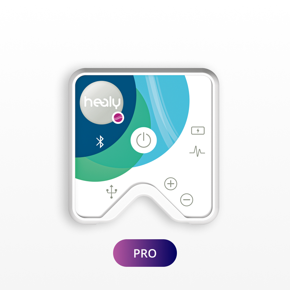 Healy Pro edition device with the healy logo and the word Pro